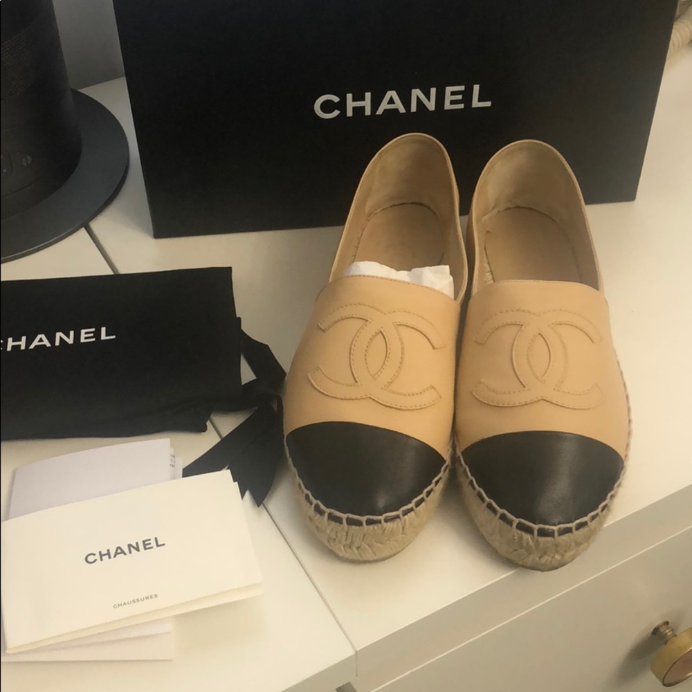 ❌SOLD❌ Authentic chanel lambskin espadrilles